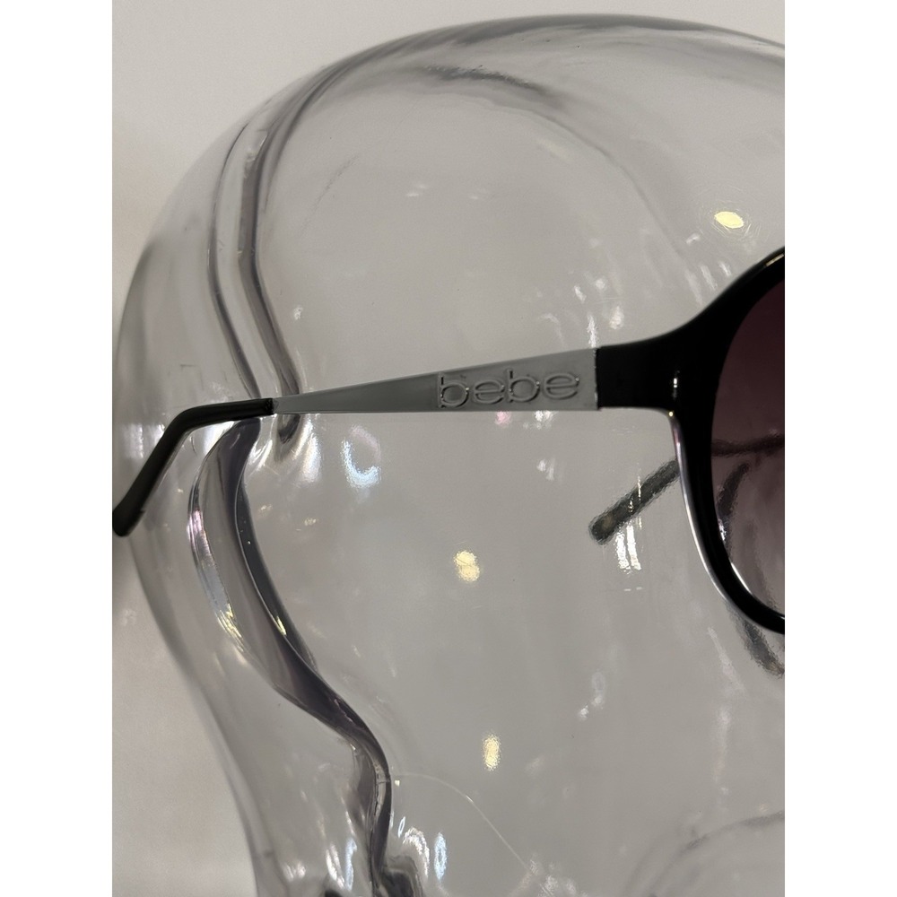 Vintage BEBE Aviator Sunglasses Womens Black Y2K Gradient Lens‎ - Picture 3 of 9